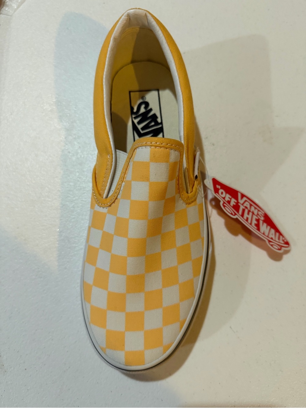 Vans Slip-On Moccasin in Yellow and White Checkerboard
